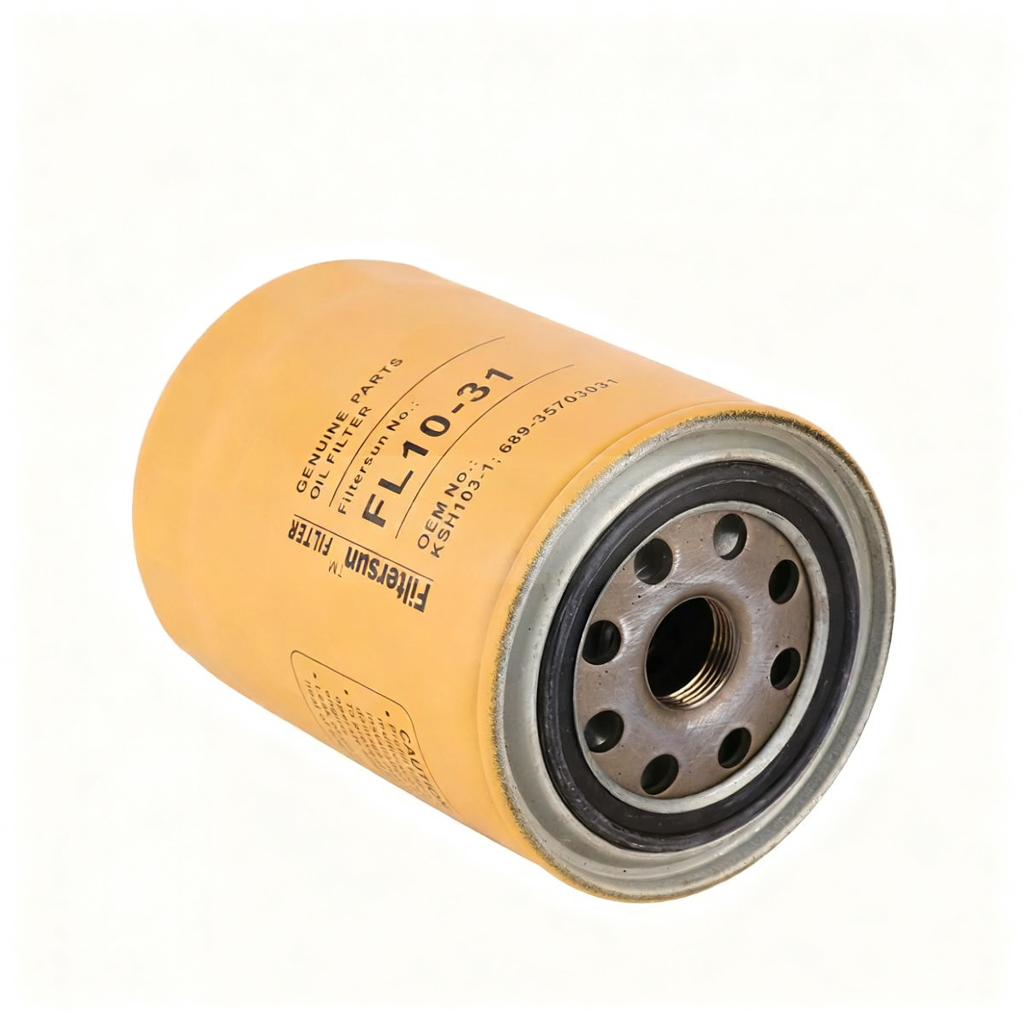 Hydraulic line filter element for rotary drill rig or crawler crane ...